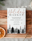 Boho Christmas Pop - Up Event Flyer Canva Template - Trendy Fox Studio