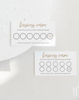 Boho Loyalty Stamp Card Canva Template | Boh - Trendy Fox Studio