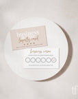 Boho Loyalty Stamp Card Canva Template | Boh - Trendy Fox Studio