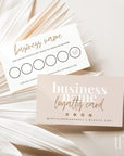 Boho Loyalty Stamp Card Canva Template | Boh - Trendy Fox Studio