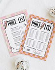 Colorful Retro Price List Sign Canva Template | Brooks - Trendy Fox Studio