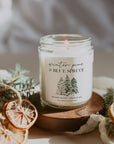 Cozy Christmas Watercolor Holiday Candle Label Canva Template - Trendy Fox Studio