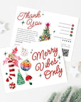 Cute Kitschy Vintage Ornament Christmas Business Thank You Card Canva Template - Trendy Fox Studio