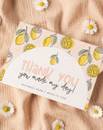 Cute Lemon Business Thank You Card Canva Template - Trendy Fox Studio