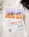 Cute Rainbow Halloween Business Thank You Card Editable Canva Template - Trendy Fox Studio