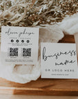 Feminine Square Business Card with QR Code Canva Template | Andi - Trendy Fox Studio