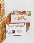 Groovy Retro 70s Business Card with QR Code Canva Template | Sol - Trendy Fox Studio