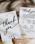 Luxe Candle Care Card with Icons, Business Thank You Canva Template | Cinna - Trendy Fox Studio