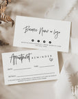 Minimal Appointment Reminder Card Canva Template | Dusk - Trendy Fox Studio
