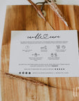 Minimal Candle Care Card with Icons, Business Thank You Canva Template | Cinna - Trendy Fox Studio