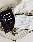 Modern Black Candle Care Instructions, Business Thank You Card Canva Template | Dash - Trendy Fox Studio