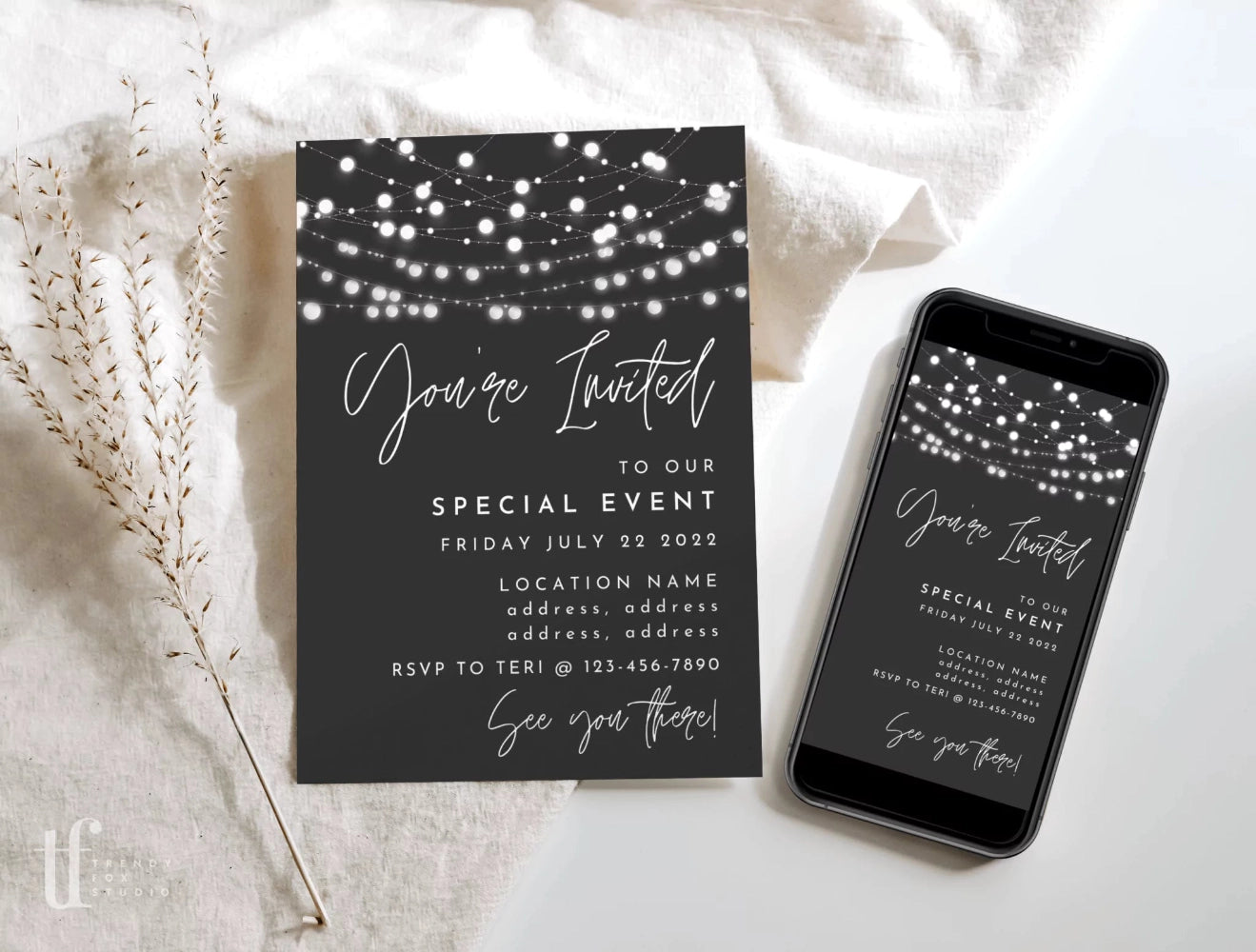 Modern Business Invitation Canva Template | Honey
