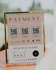 Modern Elegant Scan to Pay Sign, Accepted Payments Sign Canva Template | Andi - Trendy Fox Studio