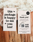 Neutral Retro Business Card Thank You with QR Code Canva Template | Jace - Trendy Fox Studio