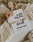 Retro Boho Coupon Discount Business Card Canva Template | Dani - Trendy Fox Studio