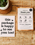 Retro Car Diffuser Care and Thank You Card Canva Template | Jace - Trendy Fox Studio