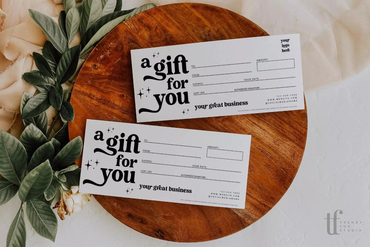 Retro Gift Certificate Canva Template | Dani