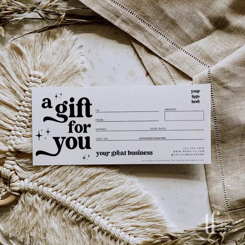 Retro Gift Certificate Canva Template | Dani