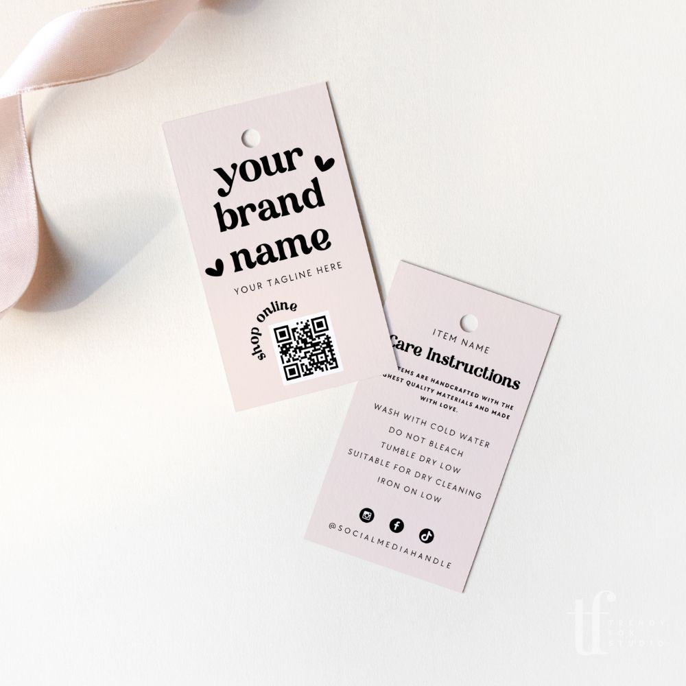 Retro Hang Tag, Garment Swing Tag Canva Template | Jace - Trendy Fox Studio