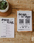 Retro Price List & Scan to Pay Sign Canva Template | Dani