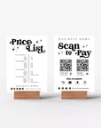Retro Price List & Scan to Pay Sign Canva Template | Dani