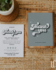 Retro Sage Business Thank You Card Canva Template - Trendy Fox Studio