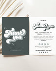 Retro Sage Business Thank You Card Canva Template - Trendy Fox Studio