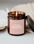 Retro Summer Bold Candle Label Canva Template - Trendy Fox Studio