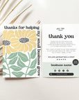 Retro Sunflower Business Thank You Card Canva Template - Trendy Fox Studio
