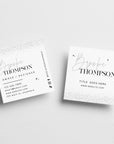 Square Business Card Canva Template, Glitter Disco Theme - Trendy Fox Studio