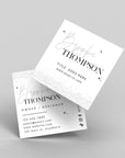 Square Business Card Canva Template, Glitter Disco Theme - Trendy Fox Studio