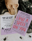 Trendy Guest Check Halloween Business Thank You Card Canva Template | I Put A Spell On You - Trendy Fox Studio