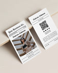 Unique Newspaper Photo Business Card with QR Code Canva Template - Trendy Fox Studio
