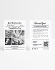 Unique Newspaper Thank You Card Canva Template with QR Code & Photos - Trendy Fox Studio