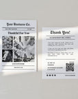 Unique Newspaper Thank You Card Canva Template with QR Code & Photos - Trendy Fox Studio