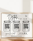 Virtual Tip Jar QR Code Sign Canva Template | Dusk - Trendy Fox Studio