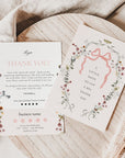 Wildflower Rococo Coquette Business Thank You Card Canva Template - Trendy Fox Studio