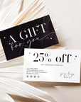 Black Elegant Coupon Card, Discount Card Canva Template | Dash - Trendy Fox Studio