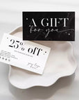 Black Elegant Coupon Card, Discount Card Canva Template | Dash - Trendy Fox Studio