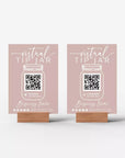 Blush Virtual Tip Jar QR Code Sign Canva Template | Vera - Trendy Fox Studio