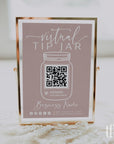 Blush Virtual Tip Jar QR Code Sign Canva Template | Vera - Trendy Fox Studio