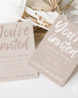 Boho Business Invitation Canva Template | Loxli - Trendy Fox Studio