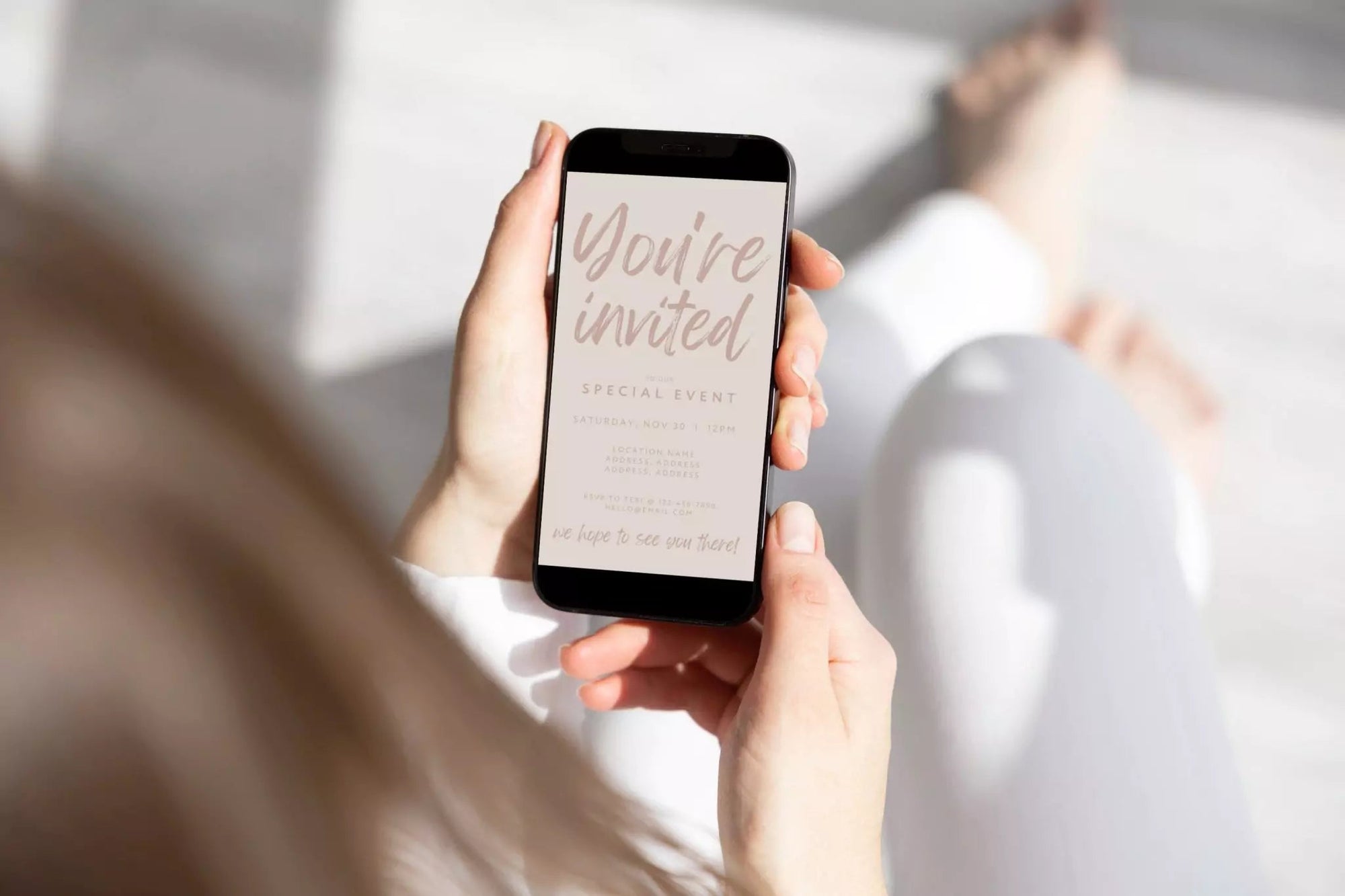 Boho Business Invitation Canva Template | Loxli - Trendy Fox Studio