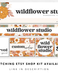 Boho Groovy Facebook Cover Branding Set Canva Template | Dani - Trendy Fox Studio