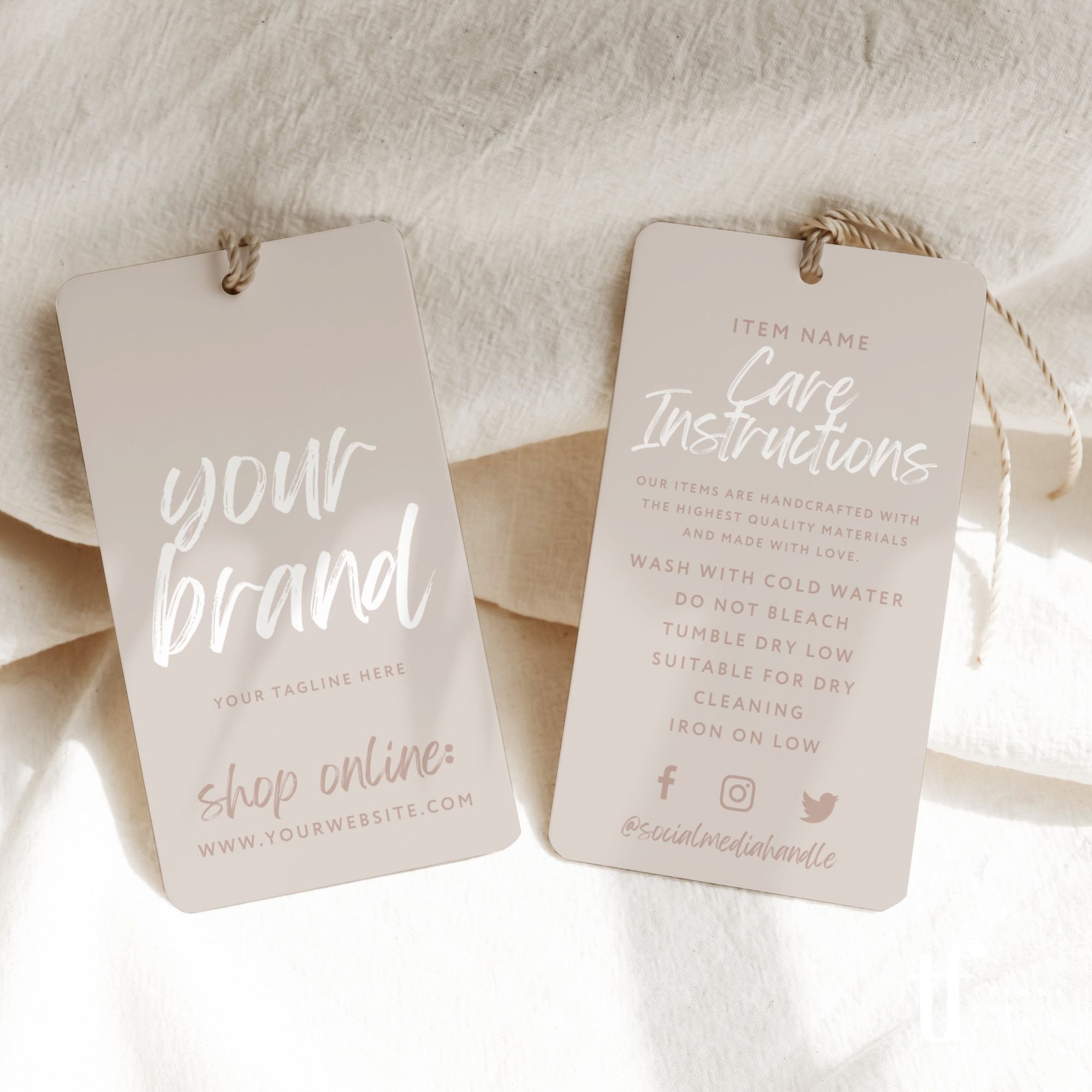 Boho Hang Tag, Garment Swing Tag Canva Template | Loxli - Trendy Fox Studio
