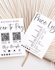 Boho Price List & Scan to Pay Sign Canva Template | Gwen - Trendy Fox Studio