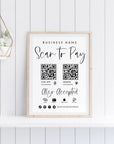 Boho Price List & Scan to Pay Sign Canva Template | Gwen - Trendy Fox Studio