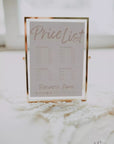 Boho Price List & Scan to Pay Sign Canva Template | Loxli - Trendy Fox Studio