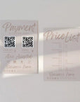 Boho Price List & Scan to Pay Sign Canva Template | Loxli - Trendy Fox Studio