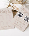 Boho Price List & Scan to Pay Sign Canva Template | Loxli - Trendy Fox Studio